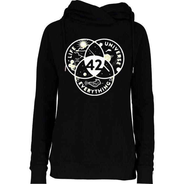 The Answer To Life The Universe And Everything 42 Womens Funnel Neck Pullover Hood