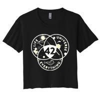 The Answer To Life The Universe And Everything 42 Women's Crop Top Tee