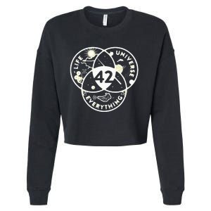 The Answer To Life The Universe And Everything 42 Cropped Pullover Crew