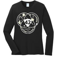 The Answer To Life The Universe And Everything 42 Ladies Long Sleeve Shirt