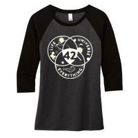 The Answer To Life The Universe And Everything 42 Women's Tri-Blend 3/4-Sleeve Raglan Shirt