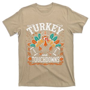 Turkey And Touchdowns Football Thanksgivings T-Shirt