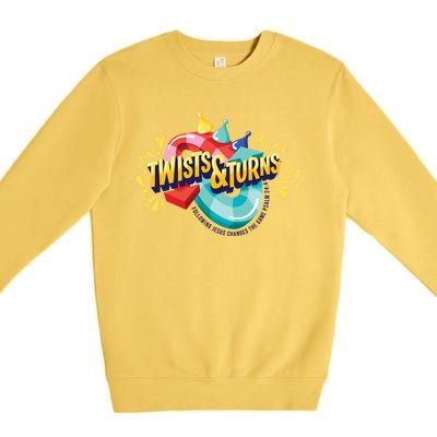 Twist And Turns Fowling Jesus Changes The Game Premium Crewneck Sweatshirt