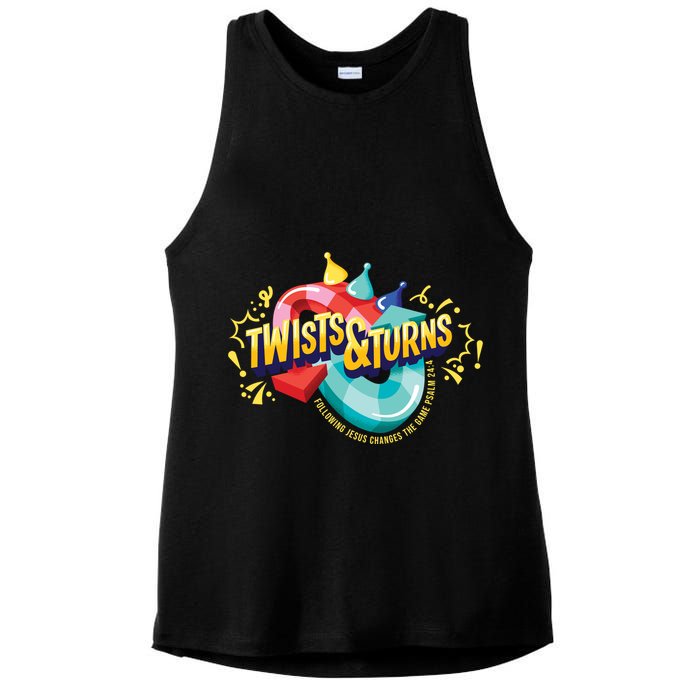 Twist And Turns Fowling Jesus Changes The Game Ladies PosiCharge Tri-Blend Wicking Tank