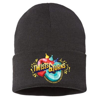 Twist And Turns Fowling Jesus Changes The Game Sustainable Knit Beanie