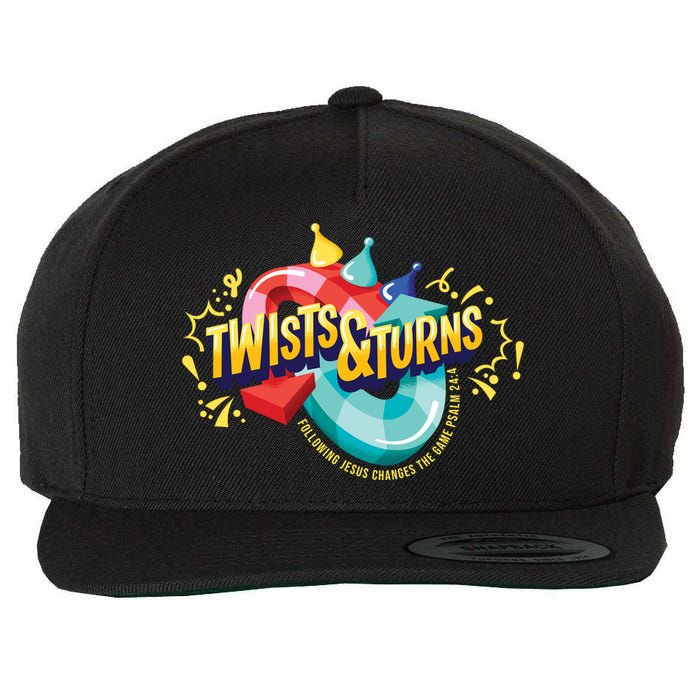 Twist And Turns Fowling Jesus Changes The Game Wool Snapback Cap