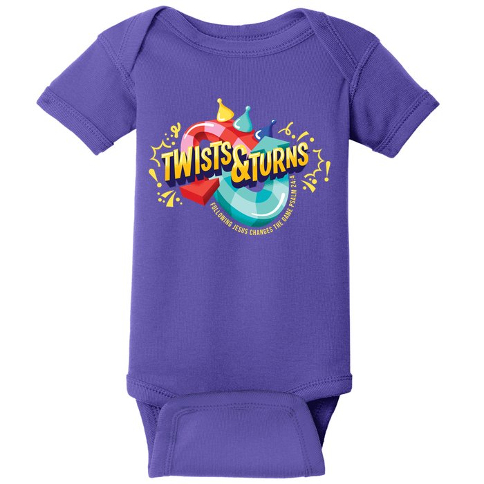 Twist And Turns Fowling Jesus Changes The Game Baby Bodysuit