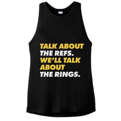 Talk About The Refs WeLl Talk About The Rings Kc Fan Ladies PosiCharge Tri-Blend Wicking Tank