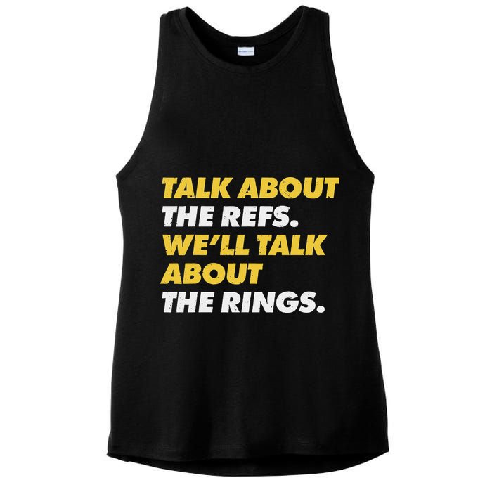 Talk About The Refs WeLl Talk About The Rings Kc Fan Ladies PosiCharge Tri-Blend Wicking Tank