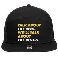 Talk About The Refs WeLl Talk About The Rings Kc Fan 7 Panel Mesh Trucker Snapback Hat