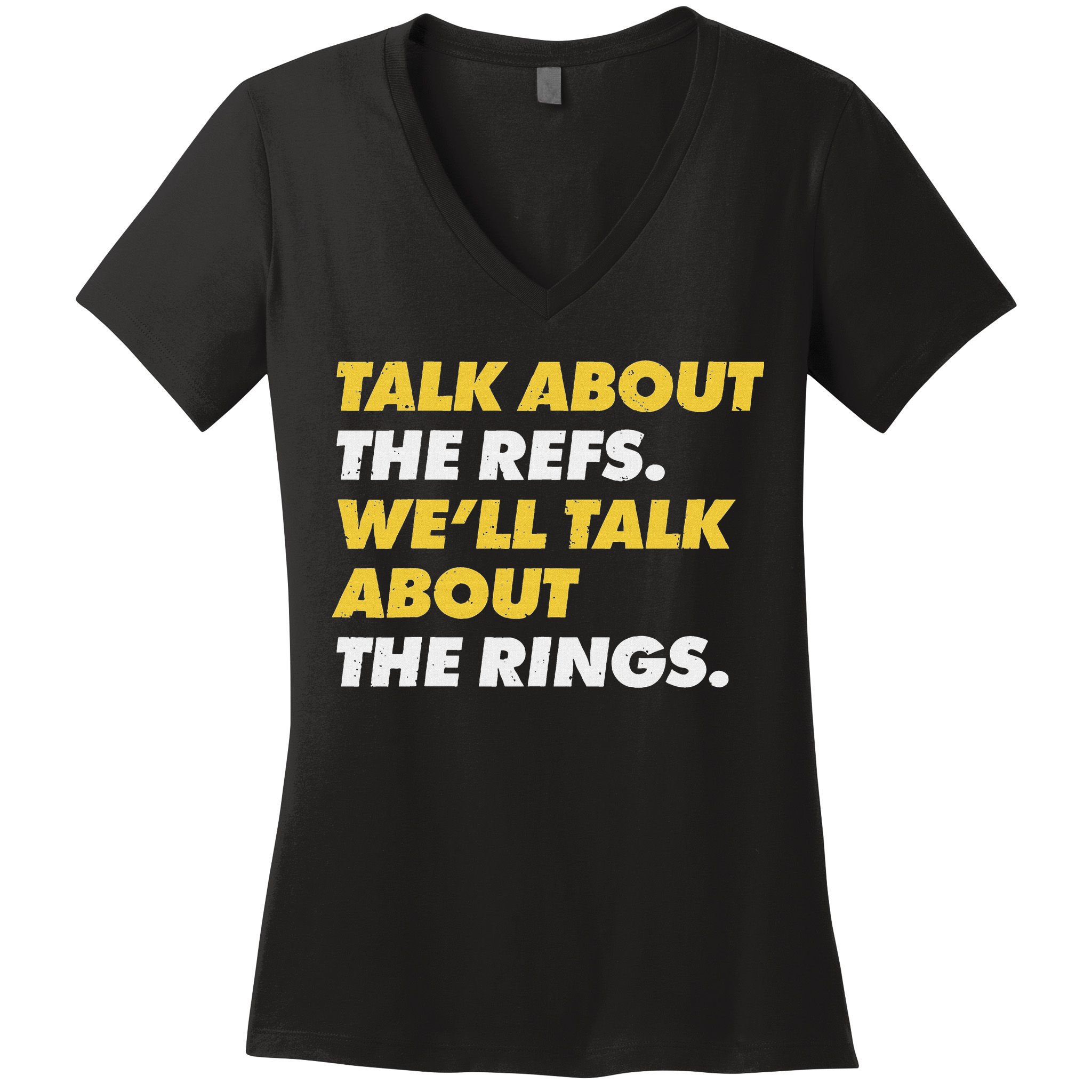 Talk About The Refs WeLl Talk About The Rings Kc Fan Women's V-Neck T-Shirt