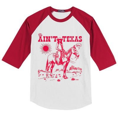 This AinT Texas  Cowgirl Kids Colorblock Raglan Jersey