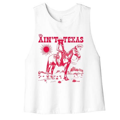 This AinT Texas  Cowgirl Women's Racerback Cropped Tank