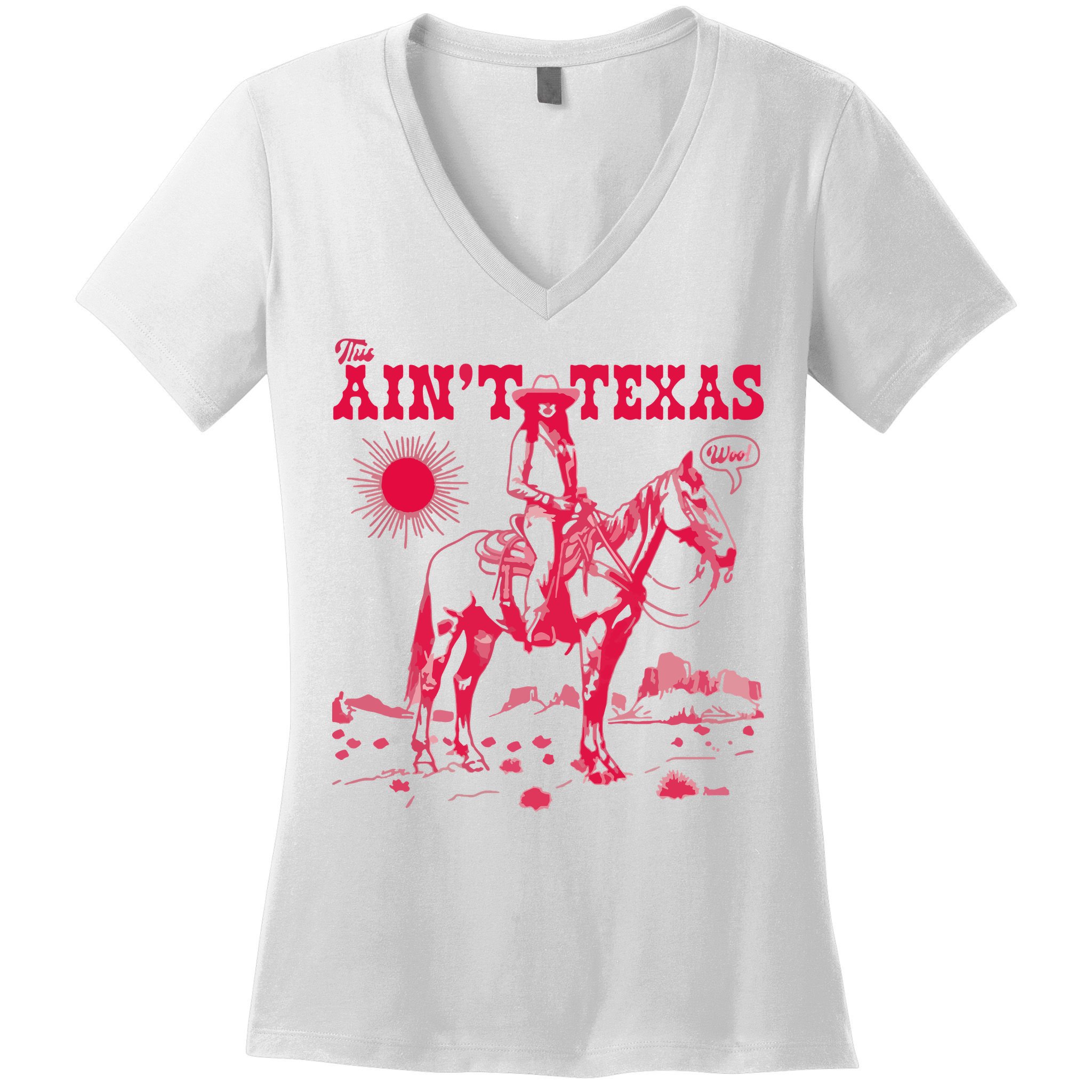 This AinT Texas  Cowgirl Women's V-Neck T-Shirt