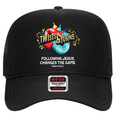 Twists And Turns VBS Vibes Christian Games High Crown Mesh Back Trucker Hat