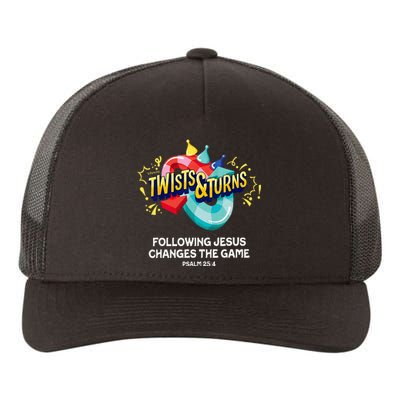 Twists And Turns VBS Vibes Christian Games Yupoong Adult 5-Panel Trucker Hat