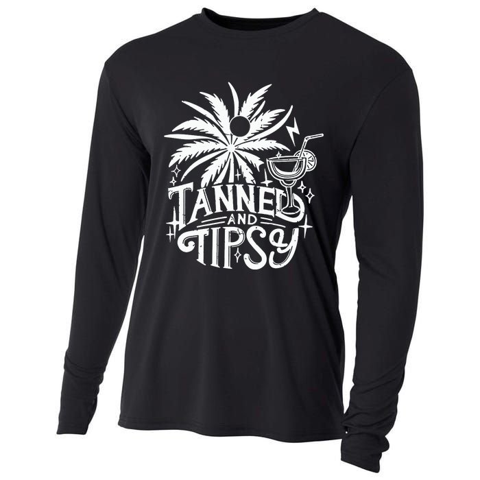 Tanned And Tipsy Cooling Performance Long Sleeve Crew