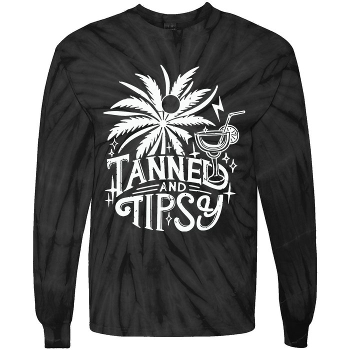 Tanned And Tipsy Tie-Dye Long Sleeve Shirt