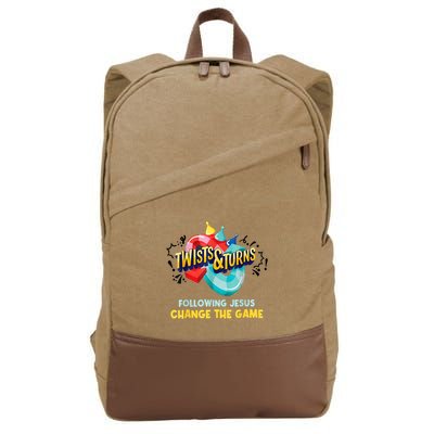Twists And Turns VBS Follow Jesus Change The Games Cotton Canvas Backpack