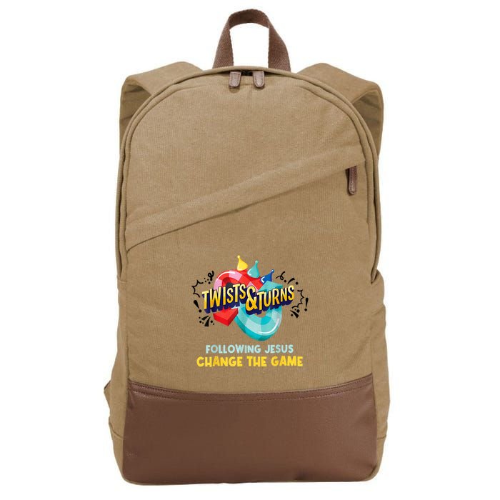 Twists And Turns VBS Follow Jesus Change The Games Cotton Canvas Backpack