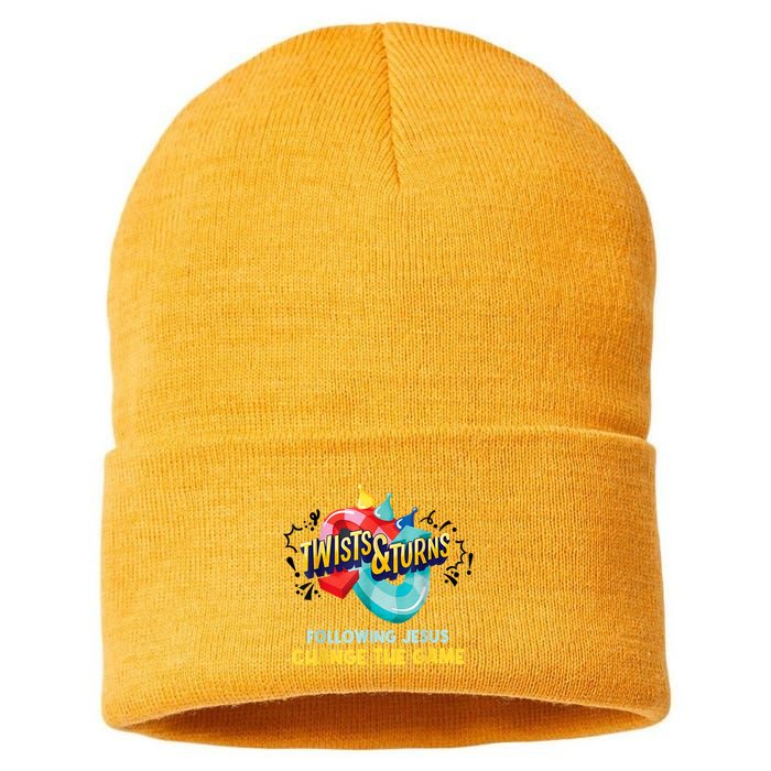 Twists And Turns VBS Follow Jesus Change The Games Sustainable Knit Beanie