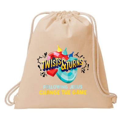 Twists And Turns VBS Follow Jesus Change The Games Drawstring Bag
