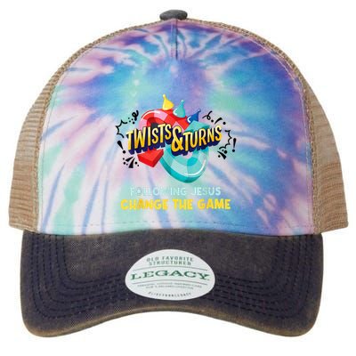 Twists And Turns VBS Follow Jesus Change The Games Legacy Tie Dye Trucker Hat