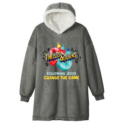 Twists And Turns VBS Follow Jesus Change The Games Hooded Wearable Blanket