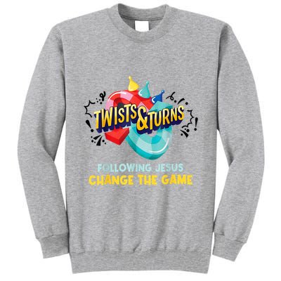Twists And Turns VBS Follow Jesus Change The Games Tall Sweatshirt