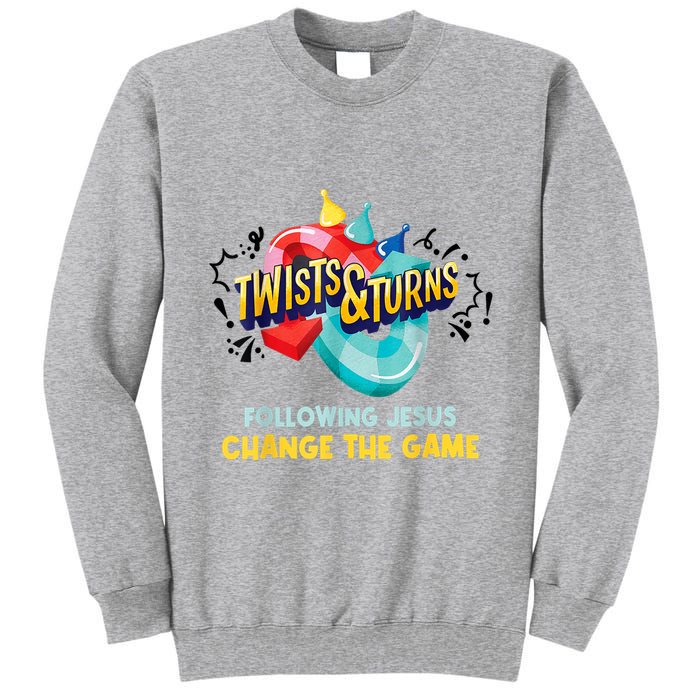 Twists And Turns VBS Follow Jesus Change The Games Tall Sweatshirt