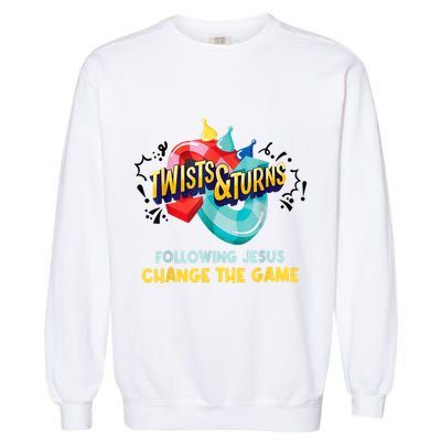 Twists And Turns VBS Follow Jesus Change The Games Garment-Dyed Sweatshirt