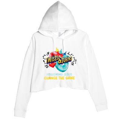 Twists And Turns VBS Follow Jesus Change The Games Crop Fleece Hoodie