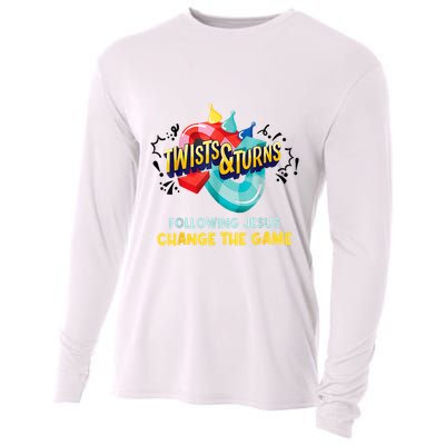 Twists And Turns VBS Follow Jesus Change The Games Cooling Performance Long Sleeve Crew