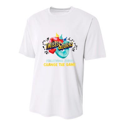 Twists And Turns VBS Follow Jesus Change The Games Youth Performance Sprint T-Shirt