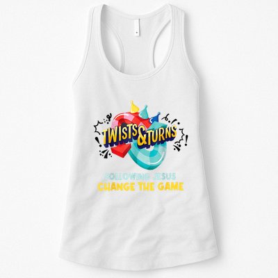Twists And Turns VBS Follow Jesus Change The Games Womens Tank Top