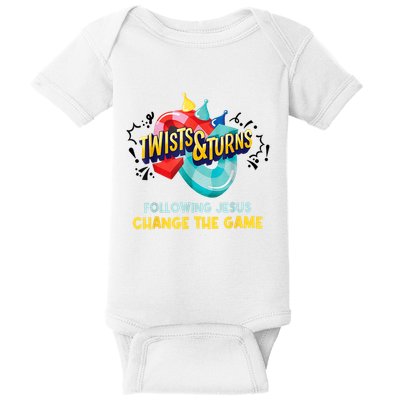 Twists And Turns VBS Follow Jesus Change The Games Baby Bodysuit