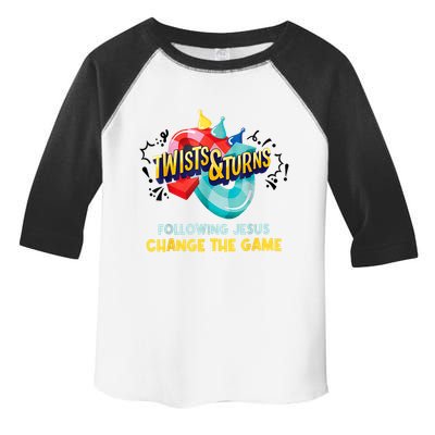 Twists And Turns VBS Follow Jesus Change The Games Toddler Fine Jersey T-Shirt
