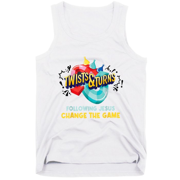 Twists And Turns VBS Follow Jesus Change The Games Tank Top