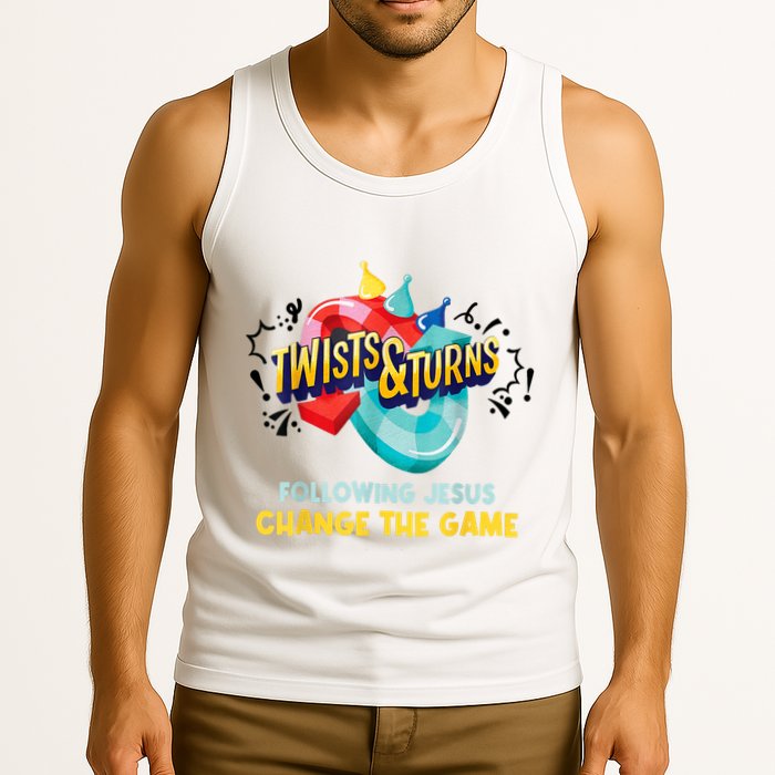 Twists And Turns VBS Follow Jesus Change The Games Tank Top