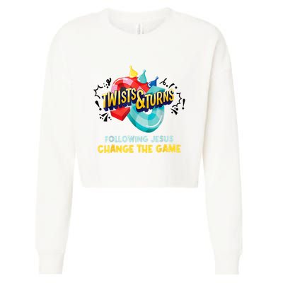 Twists And Turns VBS Follow Jesus Change The Games Cropped Pullover Crew