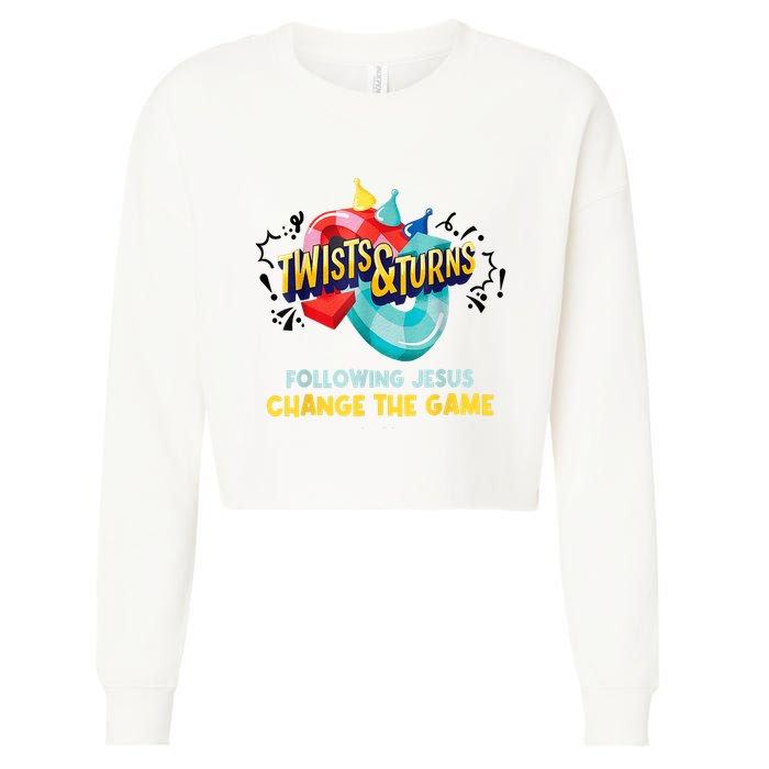 Twists And Turns VBS Follow Jesus Change The Games Cropped Pullover Crew