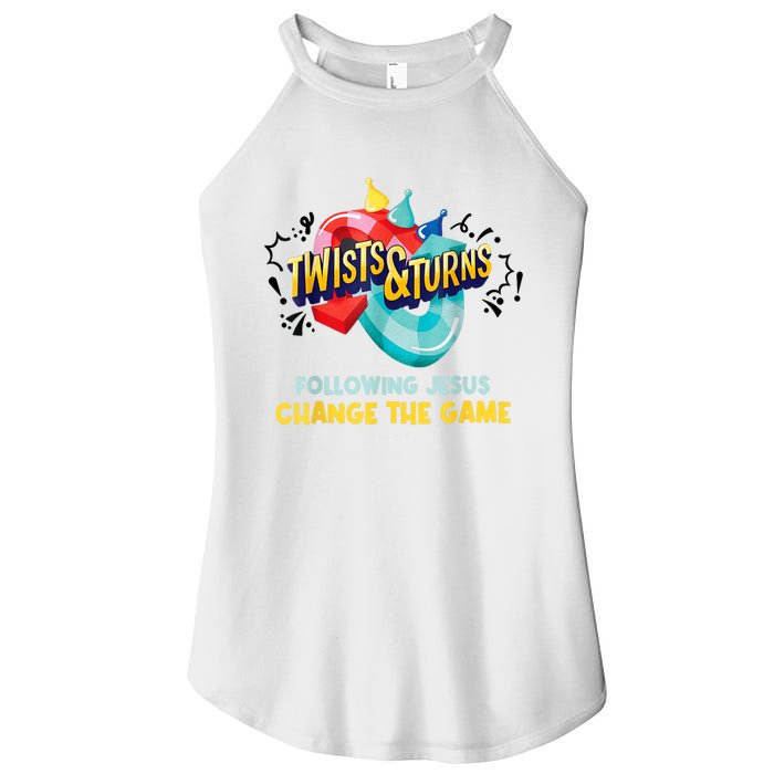 Twists And Turns VBS Follow Jesus Change The Games Women’s Perfect Tri Rocker Tank