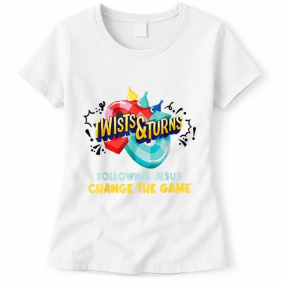Twists And Turns VBS Follow Jesus Change The Games Womens T-Shirt