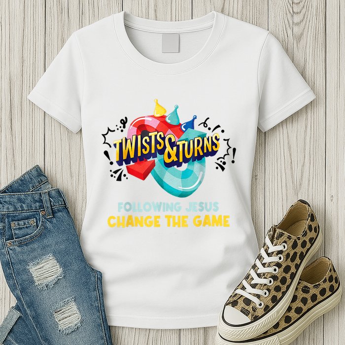 Twists And Turns VBS Follow Jesus Change The Games Womens T-Shirt