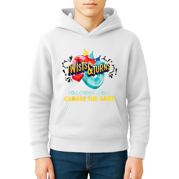 Twists And Turns VBS Follow Jesus Change The Games Kids Hoodie