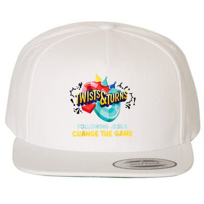 Twists And Turns VBS Follow Jesus Change The Games Wool Snapback Cap