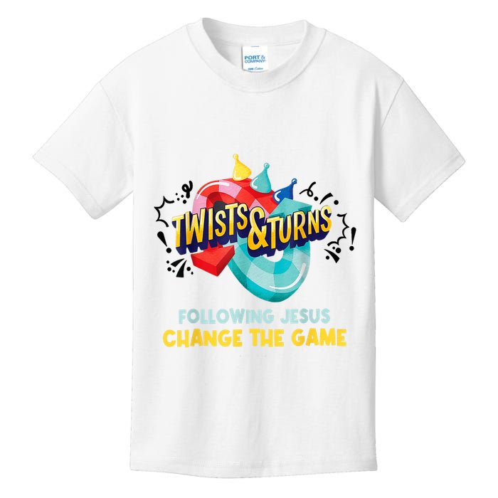 Twists And Turns VBS Follow Jesus Change The Games Kids T-Shirt