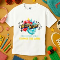Twists And Turns VBS Follow Jesus Change The Games Kids T-Shirt