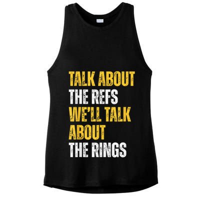 Talk About The Refs WeLl Talk About The Rings Ladies PosiCharge Tri-Blend Wicking Tank