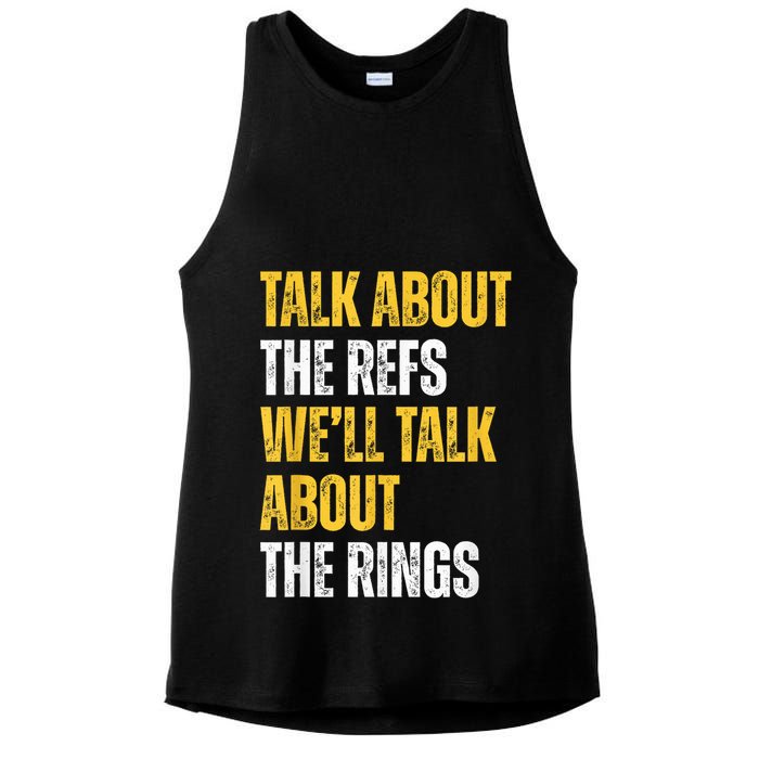 Talk About The Refs WeLl Talk About The Rings Ladies PosiCharge Tri-Blend Wicking Tank